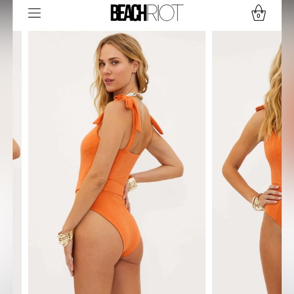 NWT - Beach Riot Sydney Belted One Piece Swimsuit - L - Picture 4 of 9